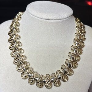 Coro Gold and Silver Floral Necklace